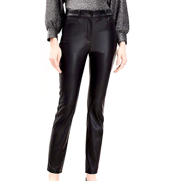 LOFT Pants - Loft Ann Taylor - Black Faux Leather Pants - BNWT!